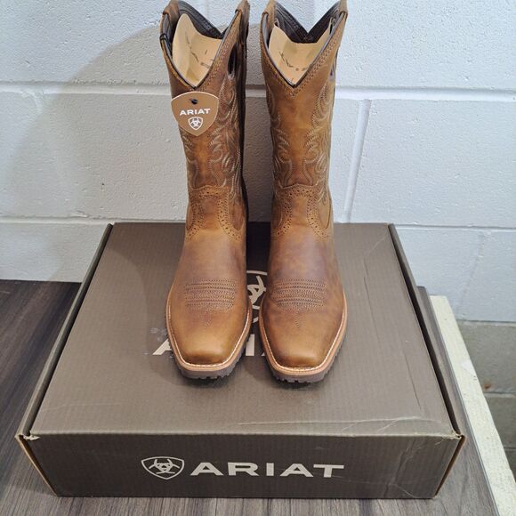 Ariat 10064046 Hybrid Roughstock Western Square Toe Cowboy Boots Size 8 To 8.5D - Picture 3 of 10